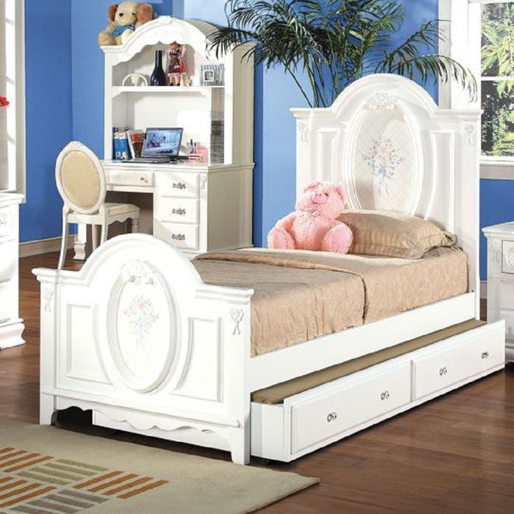 Flora - Twin Bed - White