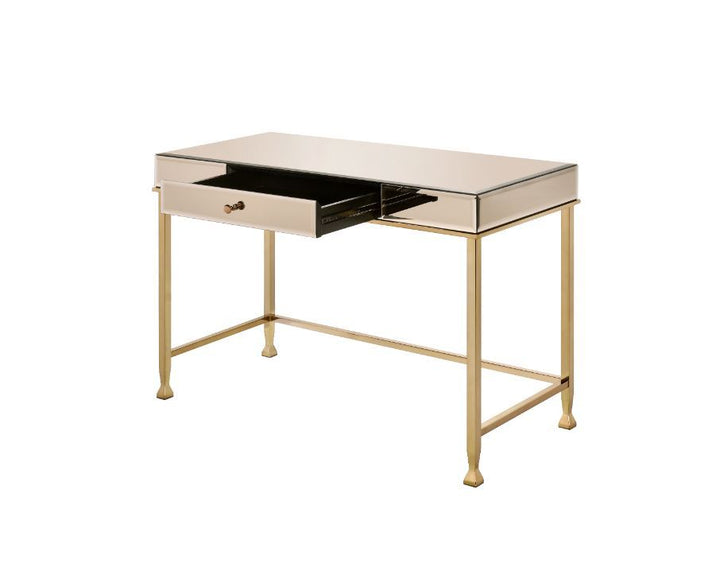 Canine - Writing Desk - Smoky Mirrored And Champagne