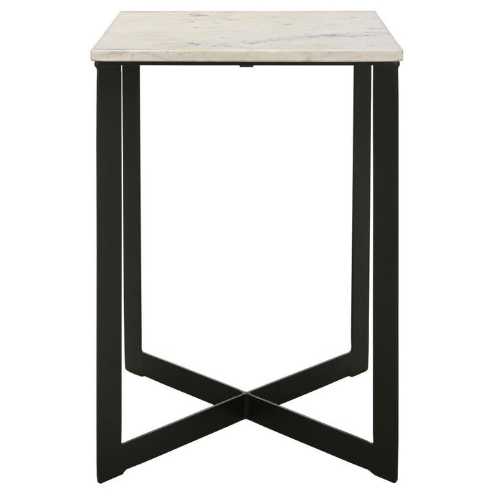 Tobin - 3 Piece Marble Top Coffee And End Table Set - White