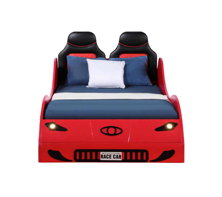 Colen - Twin Car Bed With LED - Red