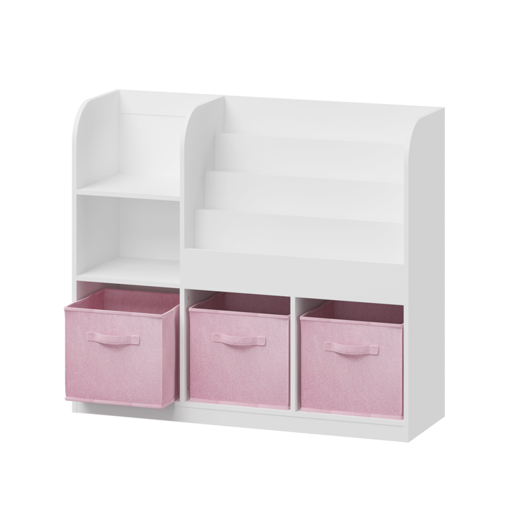 kids-bookcase-and-bookshelf-multifunctional-bookcase-white-pink