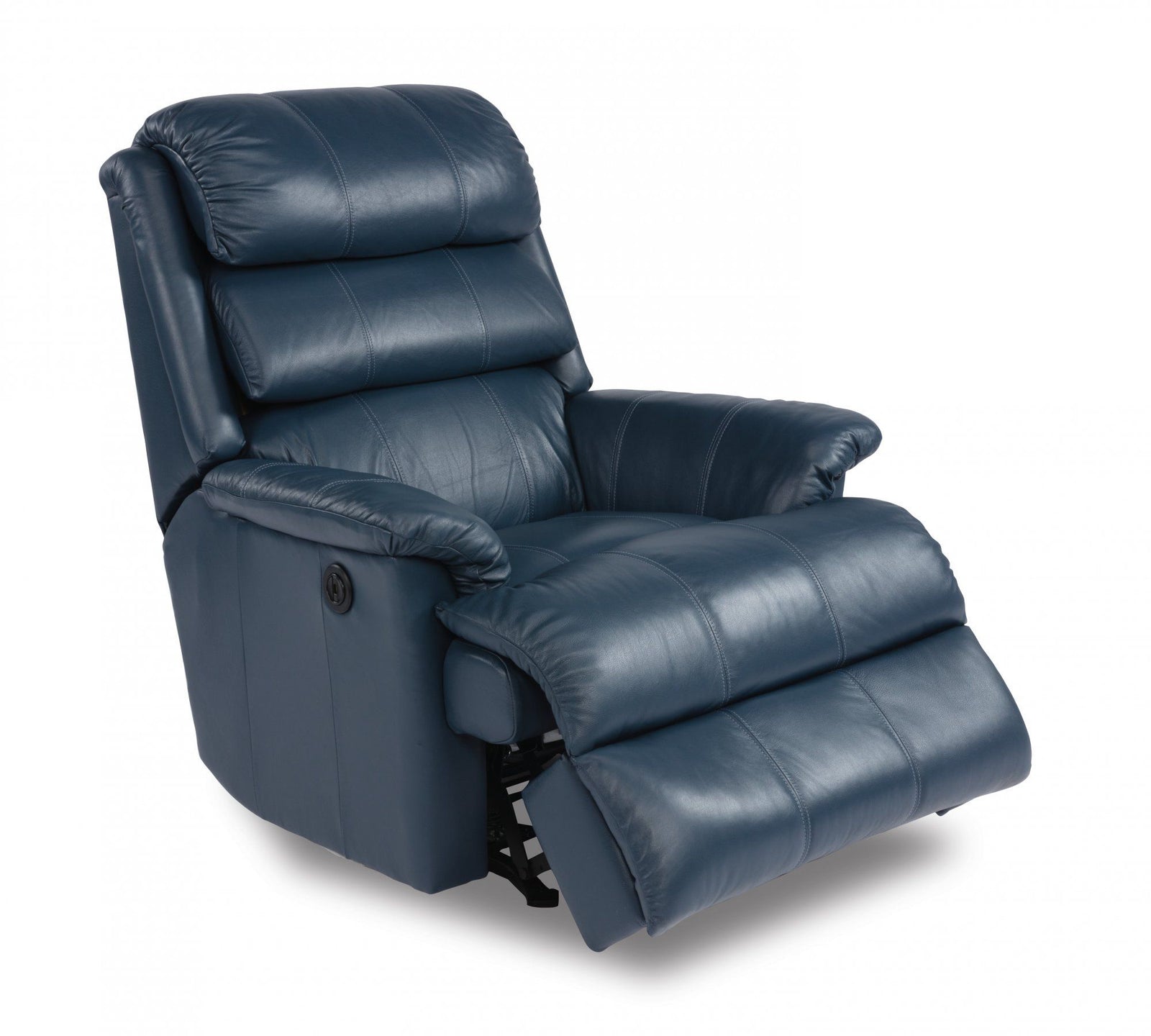 Yukon  Leather Power Recliner  Blue