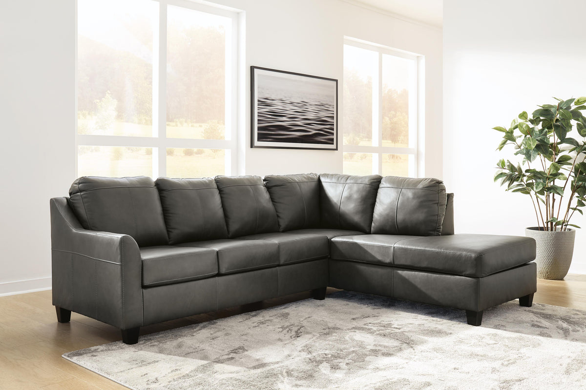 Valderno 2-Piece Sectional with Chaise - Fog (2)