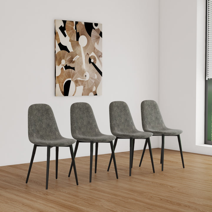 5-piece-round-dining-table-set-black-suede-tulip-base