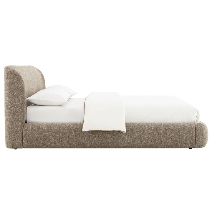 Erica - Eastern King Bed - Dark Beige Tweed
