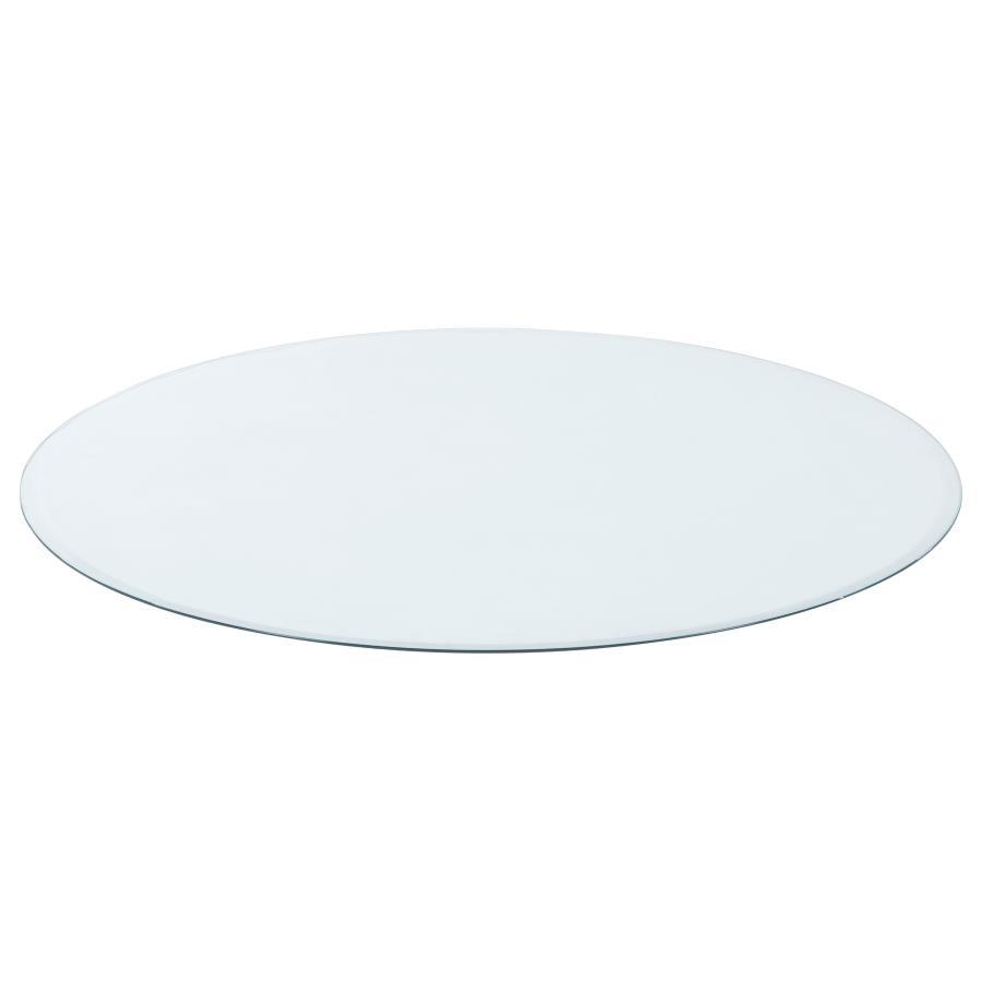 48" 6mm Round Clear Tempered Glass Top - Clear Table Tops modern furniture Contempo Furniture