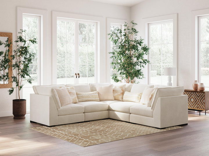 Donelson Creek 5-Piece Sectional - White (2)