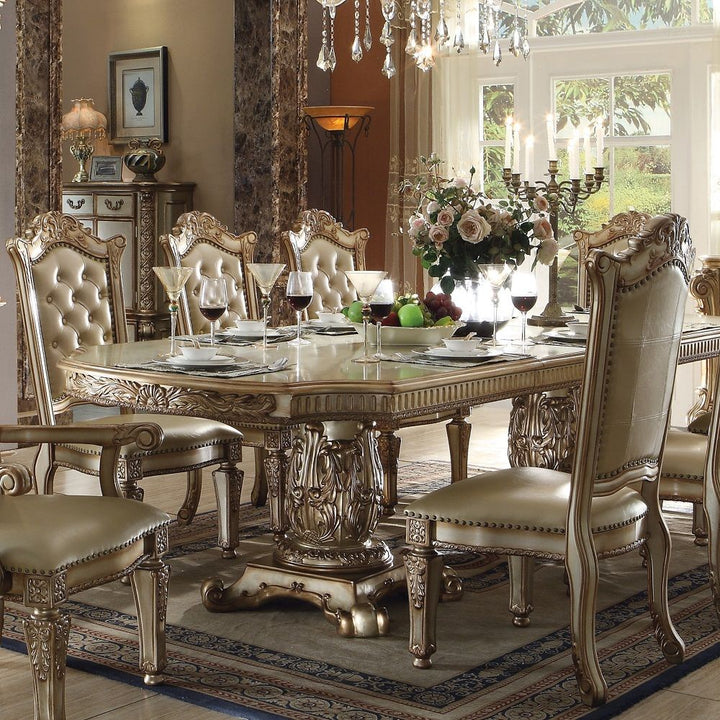 Vendome - Dining Table - Gold Patina & Bone