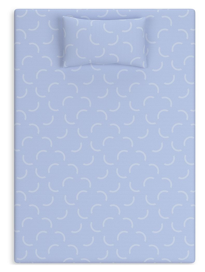 Ikidz Ocean - Full Mattress and Pillow Set of 2 - Blue