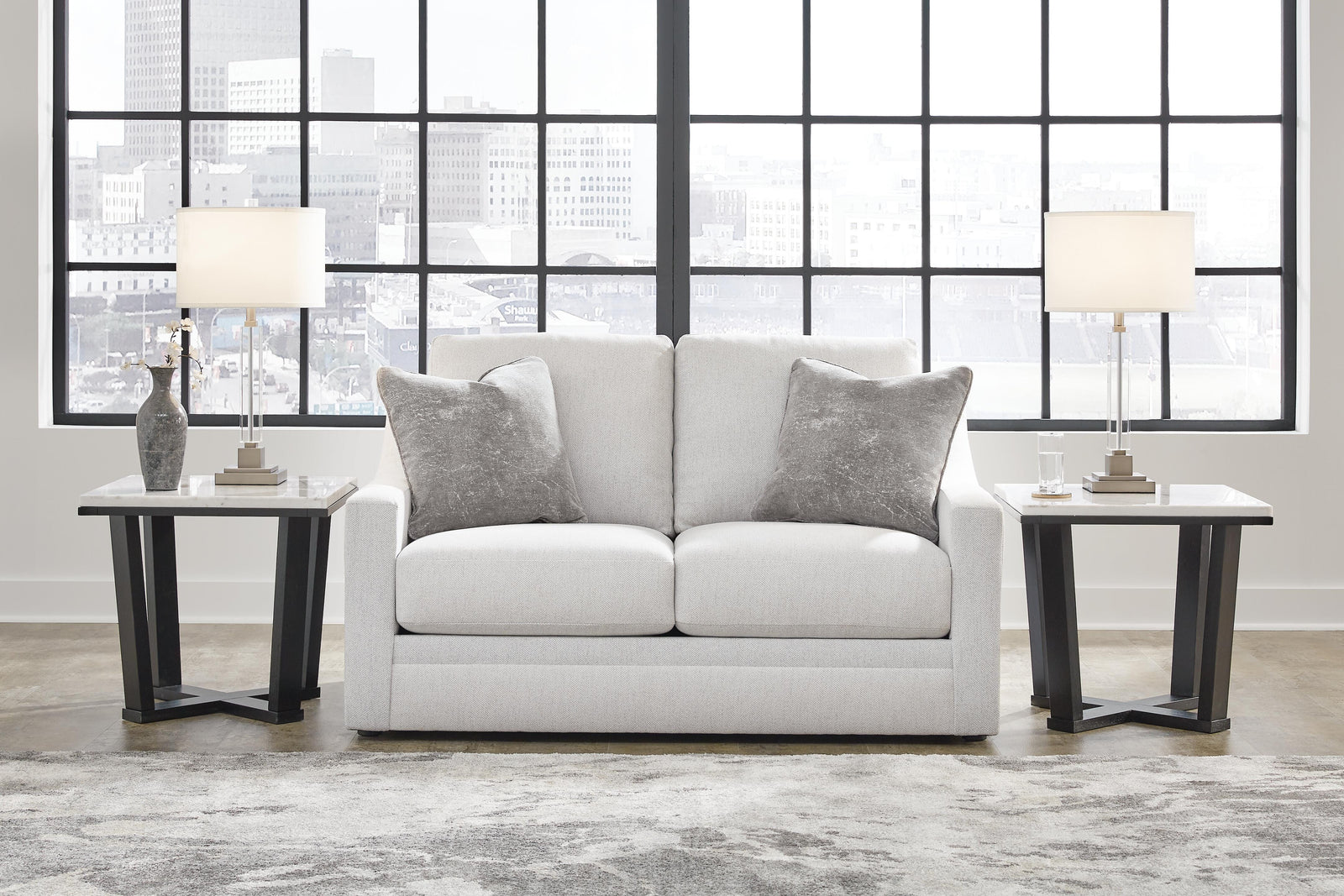 Maitelynn Loveseat - White (2)