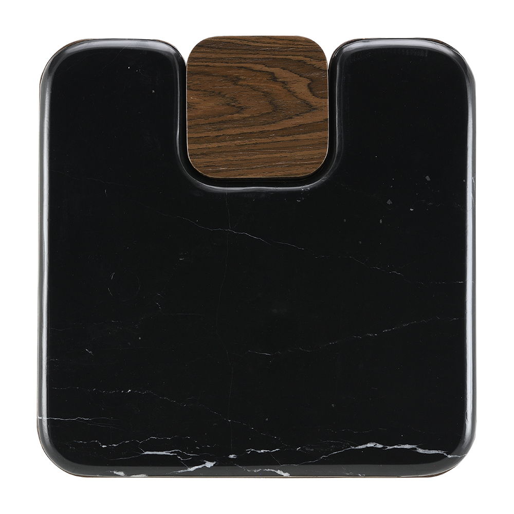 Dana - End Table With Marble Top - Natural / Dark Walnut