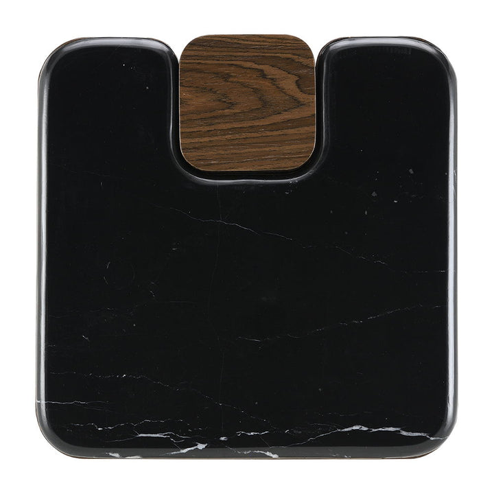 Dana - End Table With Marble Top - Natural / Dark Walnut