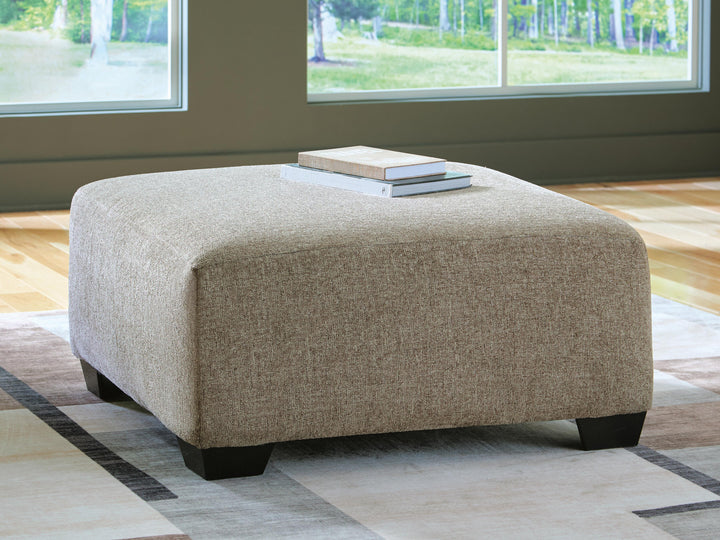 Newellen Oversized Accent Ottoman - Beige (2)