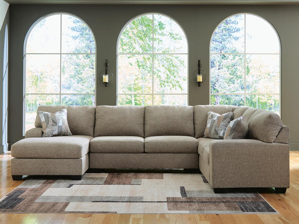 Newellen 3-Piece Sleeper Sectional with Chaise - Hemp (2)