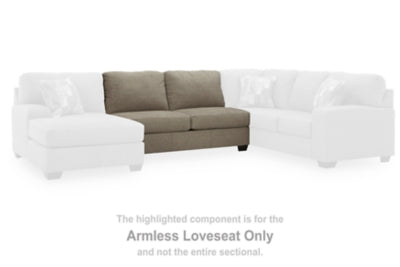 Newellen Armless Loveseat - Beige