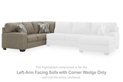 Newellen Left-Arm Facing Sofa with Corner Wedge - Beige