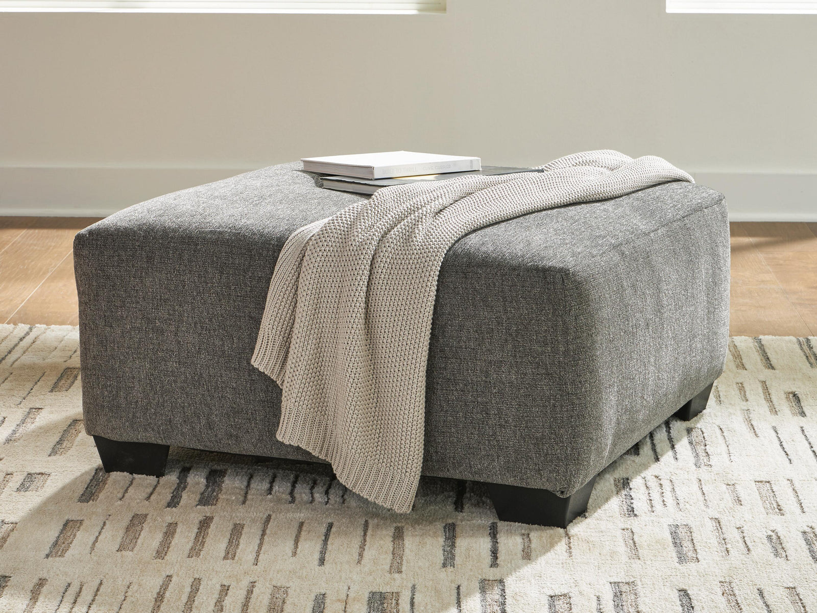 Clarington Oversized Accent Ottoman - Gray (2)
