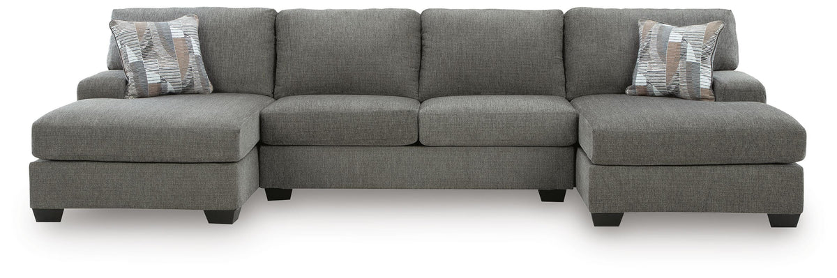 Clarington 3-Piece Sleeper Sectional with Double Chaise - Greystone (1)