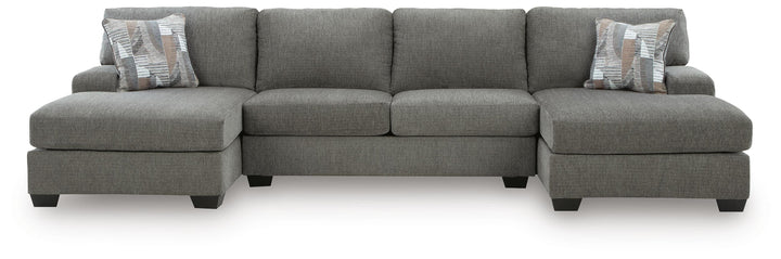 Clarington 3-Piece Sleeper Sectional with Double Chaise - Greystone (1)