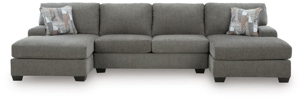 Clarington 3-Piece Sleeper Sectional with Double Chaise - Greystone (1)