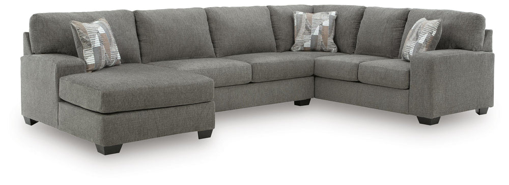 Clarington 3-Piece Sectional with Chaise - Greystone (1)