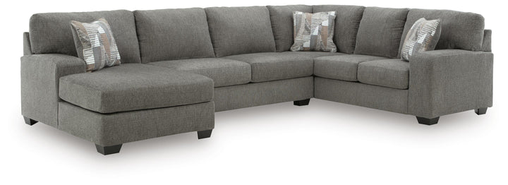 Clarington 3-Piece Sleeper Sectional with Chaise - Greystone (1)