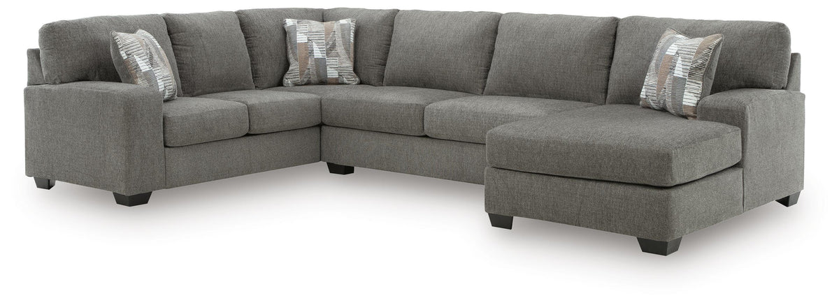 Clarington 3-Piece Sectional with Chaise - Greystone (1)
