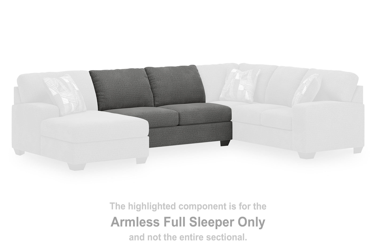 Clarington Armless Full Sleeper - Gray (2)