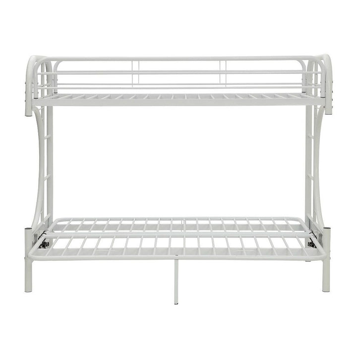 Eclipse - Twin Long/Queen Futon Bunk Bed - White
