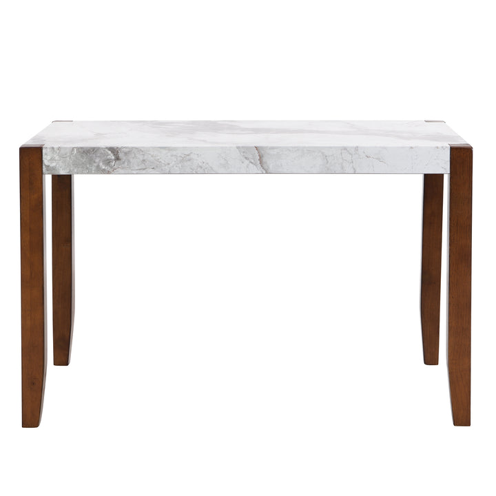 5-piece-faux-marble-dining-table-set-with-rubberwood-legs