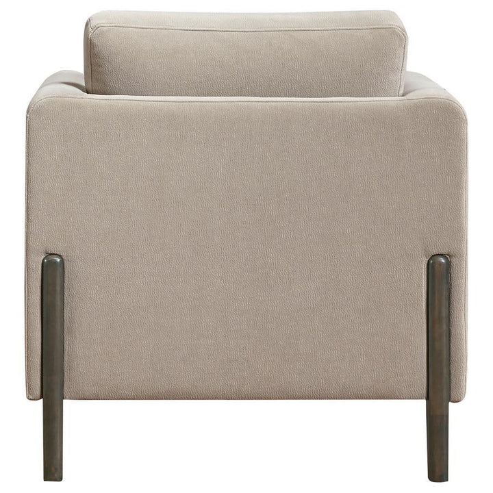 Islington - Fabric Upholstered Panel Arm Accent Chair - Taupe