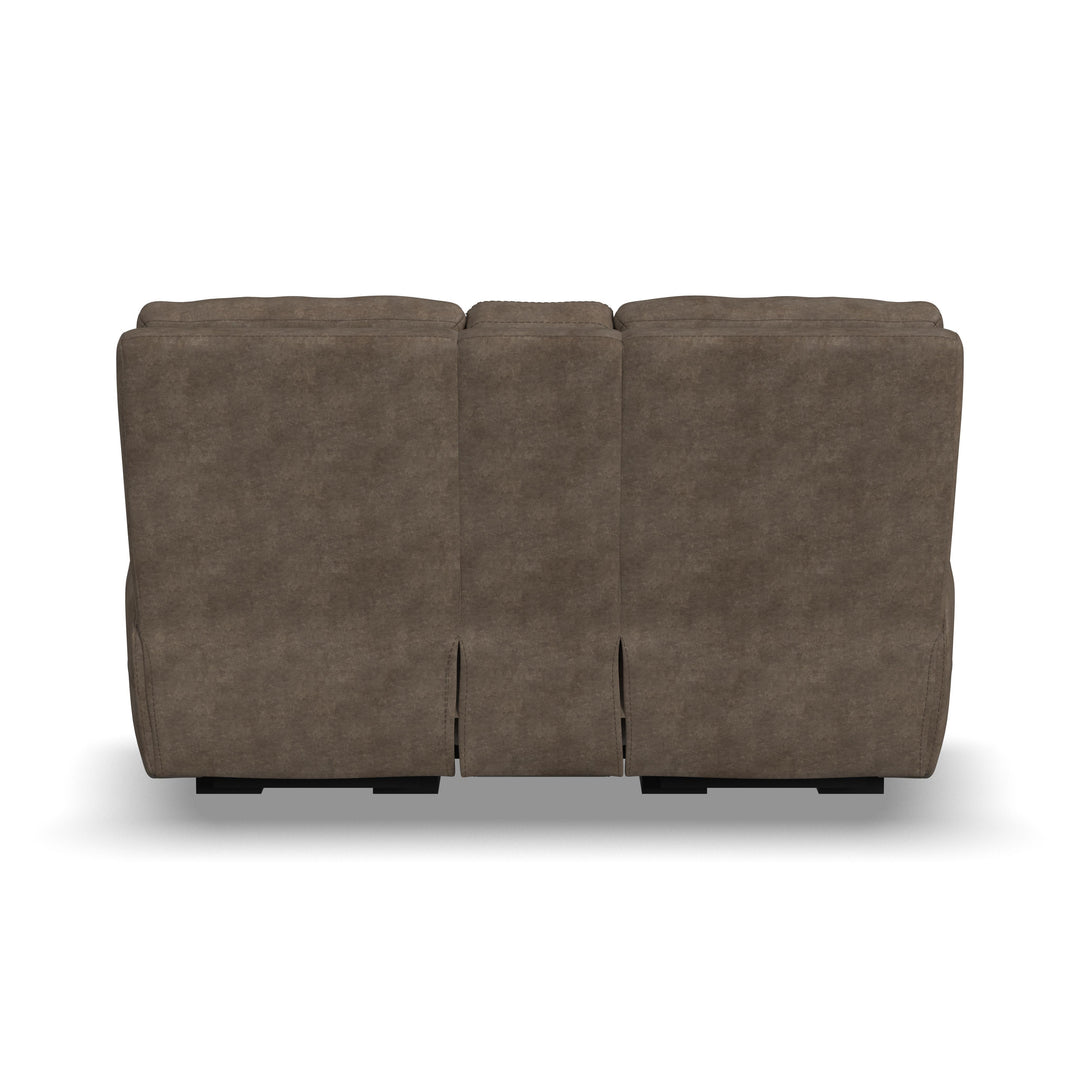 flexsteel-b3906-601h-strait-power-reclining-loveseat-with-console-power-headrests-dark-brown