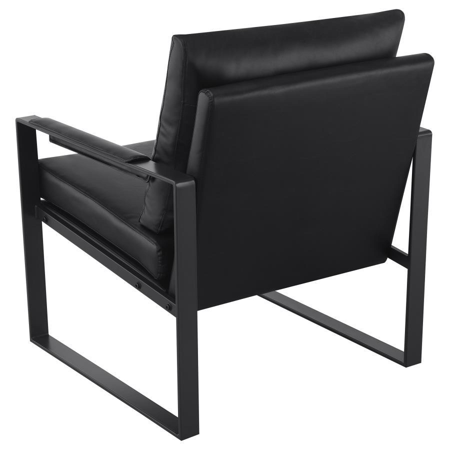 Rosalind - Upholstered Track Arm Accent Chair - Black
