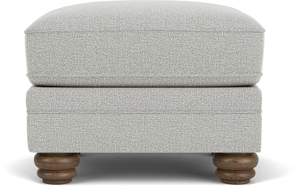 Bexley  Fabric Ottoman  Light Gray