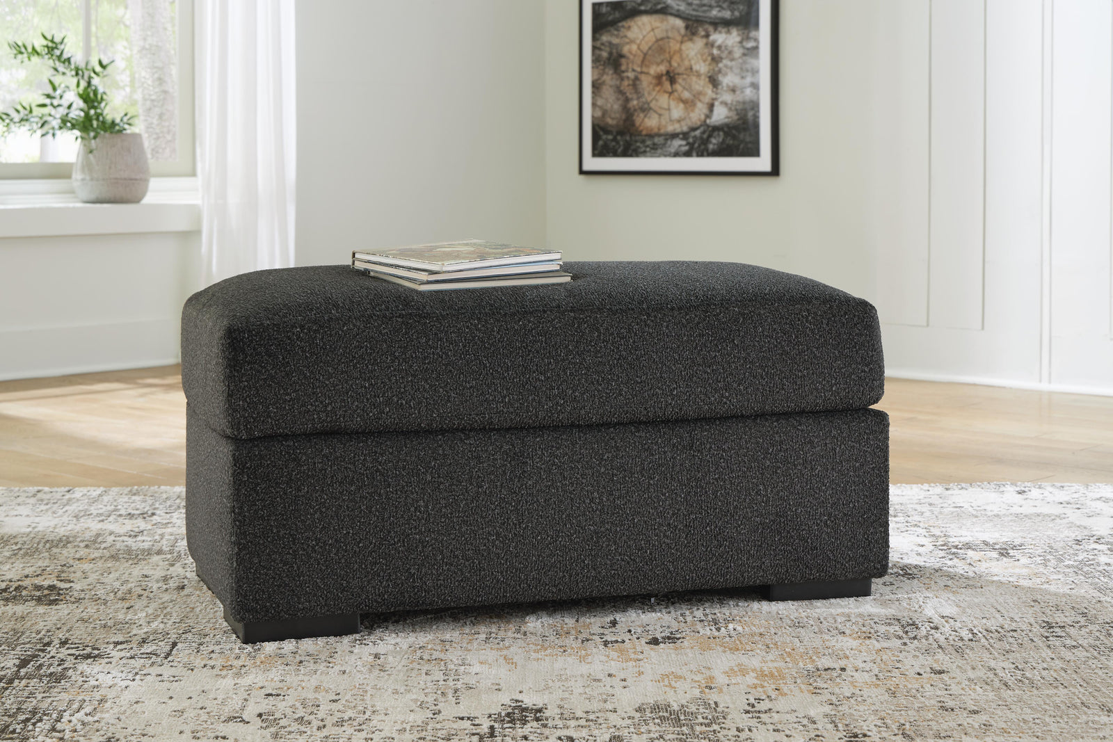 Wryenlynn Ottoman - Black (2)