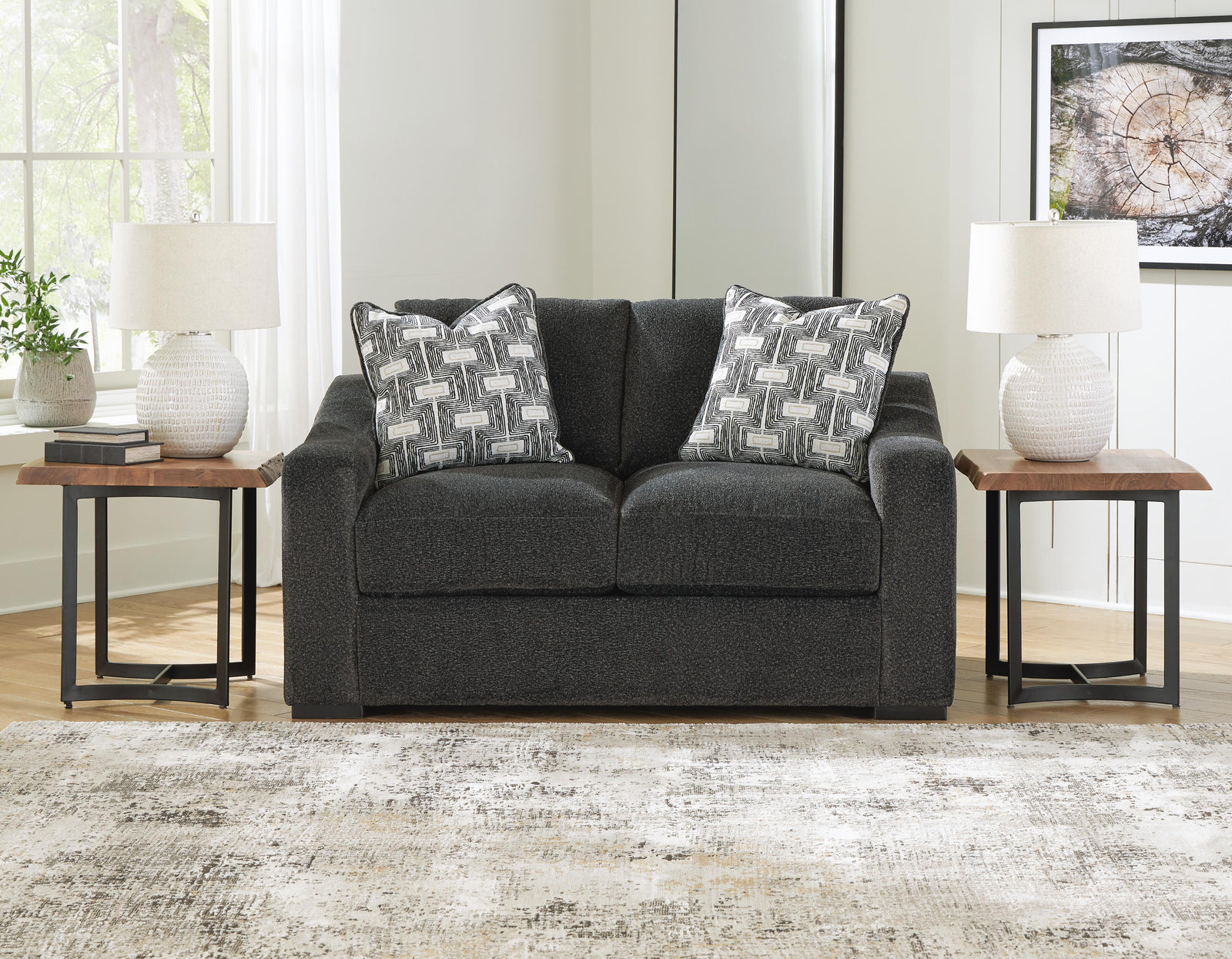 Wryenlynn Loveseat - Black (2)