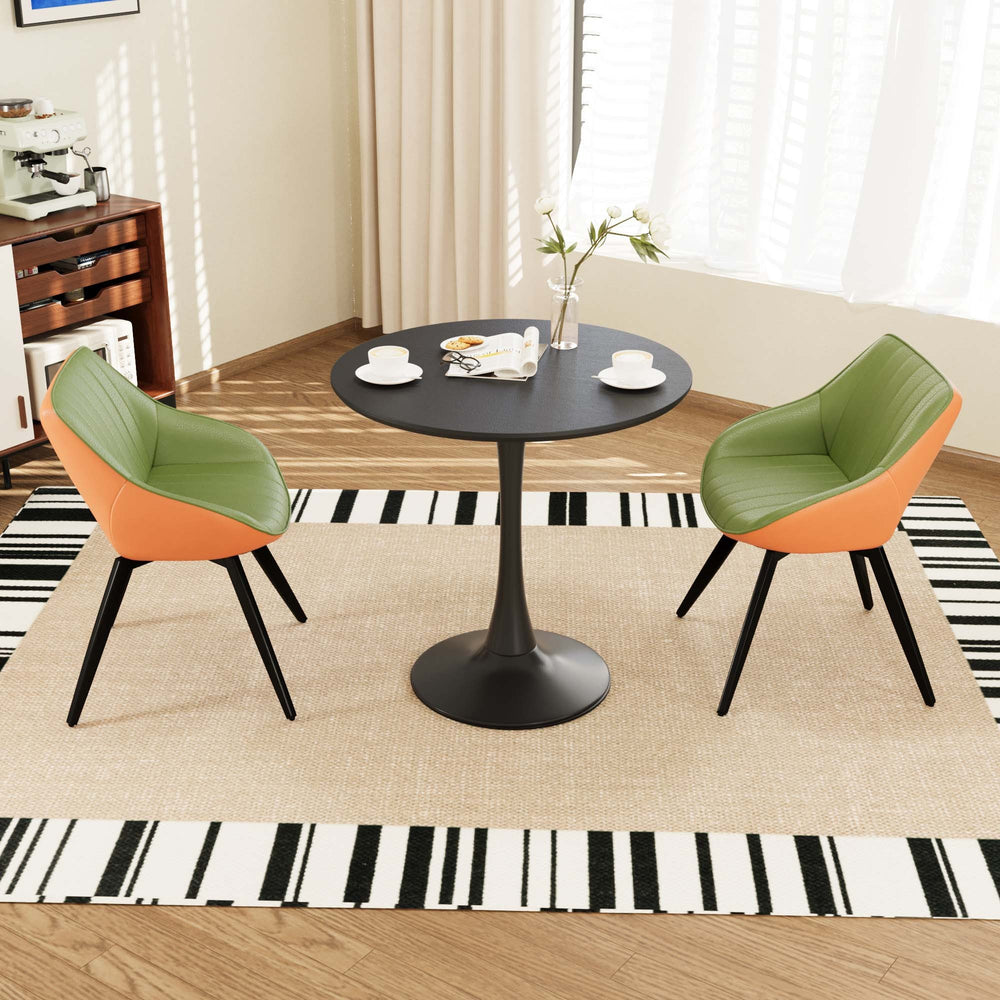 mid-century-modern-3-piece-round-tulip-dining-table-set-in-black-green