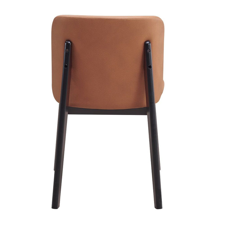 Eliora - Side Chair Set of 2) - Camel Polish Microfiber & Black