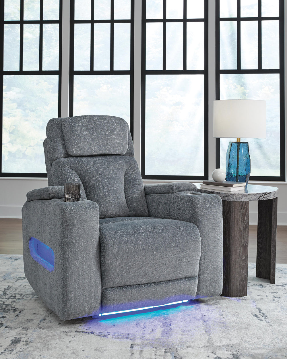 Studio Cave Power Reclining Loveseat and Power Recliner - Steel (12)