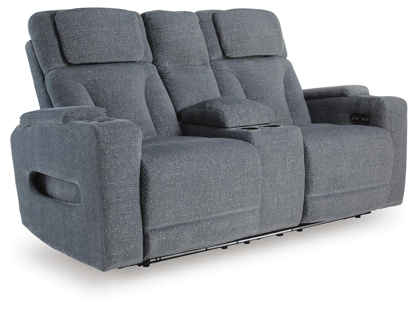 Studio Cave Power Reclining Loveseat with Console - Gray (1)