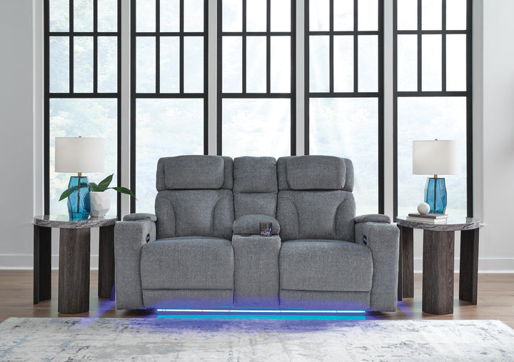 Studio Cave Power Reclining Sofa and Loveseat - Steel (14)