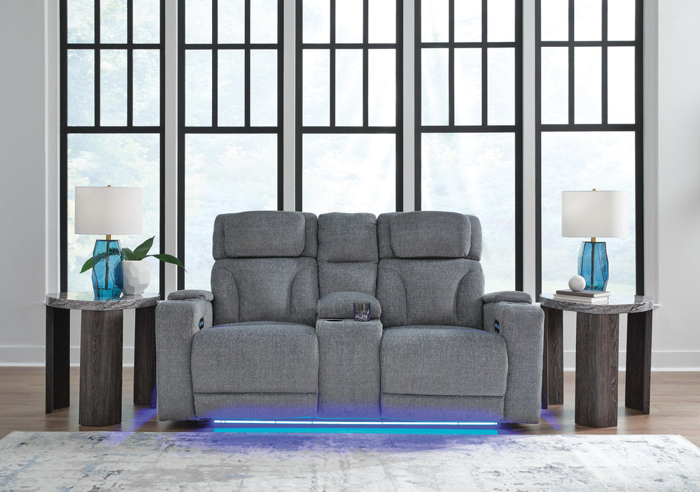 Studio Cave Power Reclining Sofa and Loveseat - Steel (14)