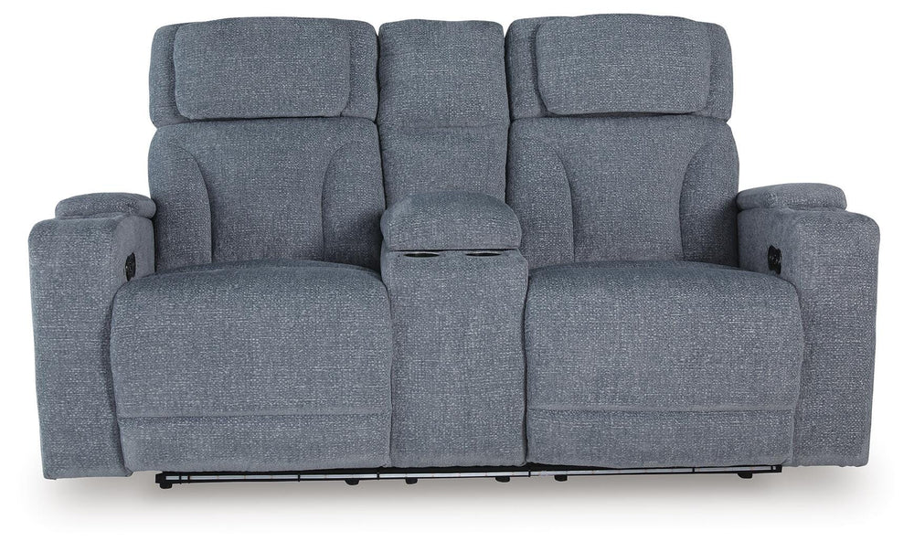 Studio Cave Power Reclining Loveseat with Console - Gray (4)