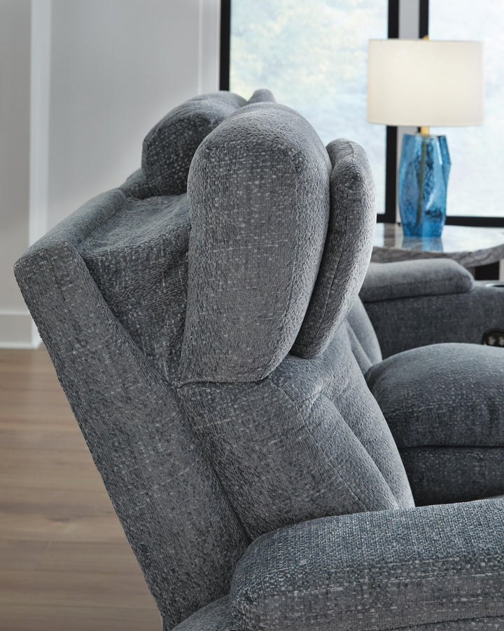 Studio Cave Power Reclining Loveseat with Console - Gray (9)