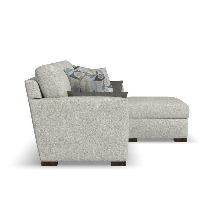 Jasper Stationary Reversible Chaise Sofa White