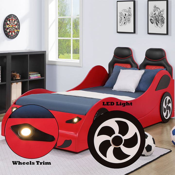 Colen - Twin Car Bed - Red