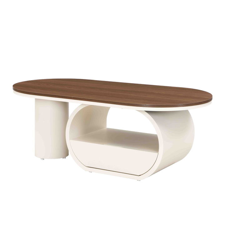 luxury-oval-coffee-table-with-storage-drawer-white-metal-center-table