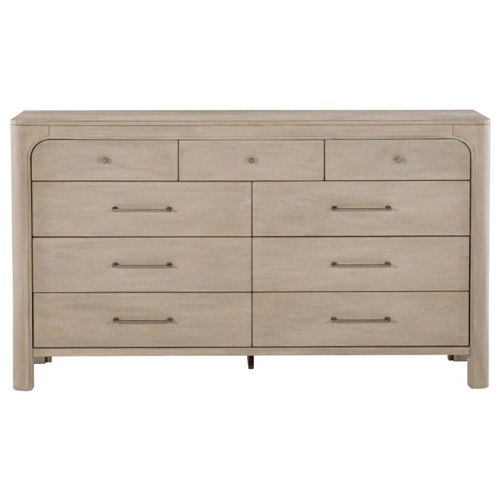Solano - 9-Drawer Bedroom Dresser Cabinet - Weathered Mango