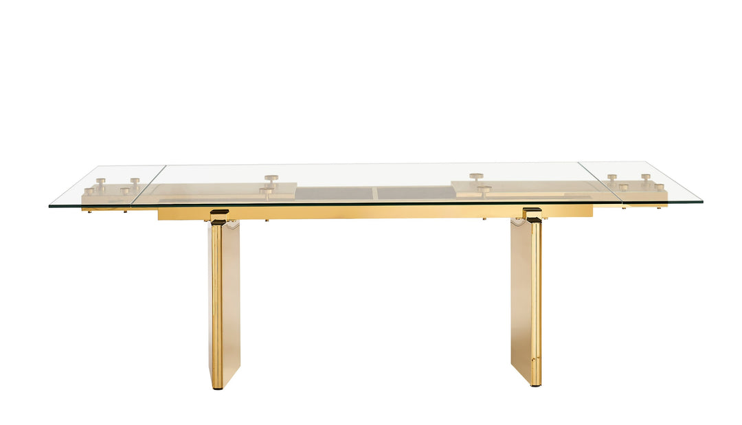 Nassim - Glam Glass Extendable Dining Table