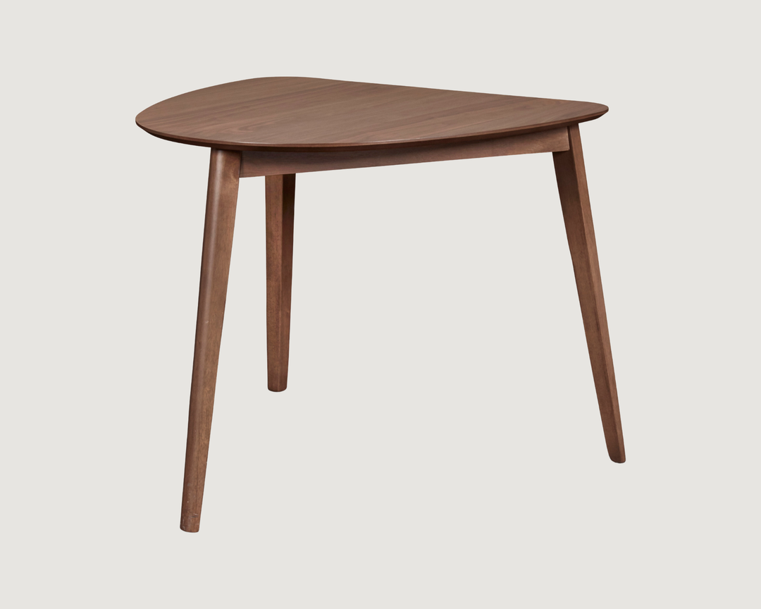 3-Piece Mid-Century Dining Set for Small Spaces – Walnut Finish